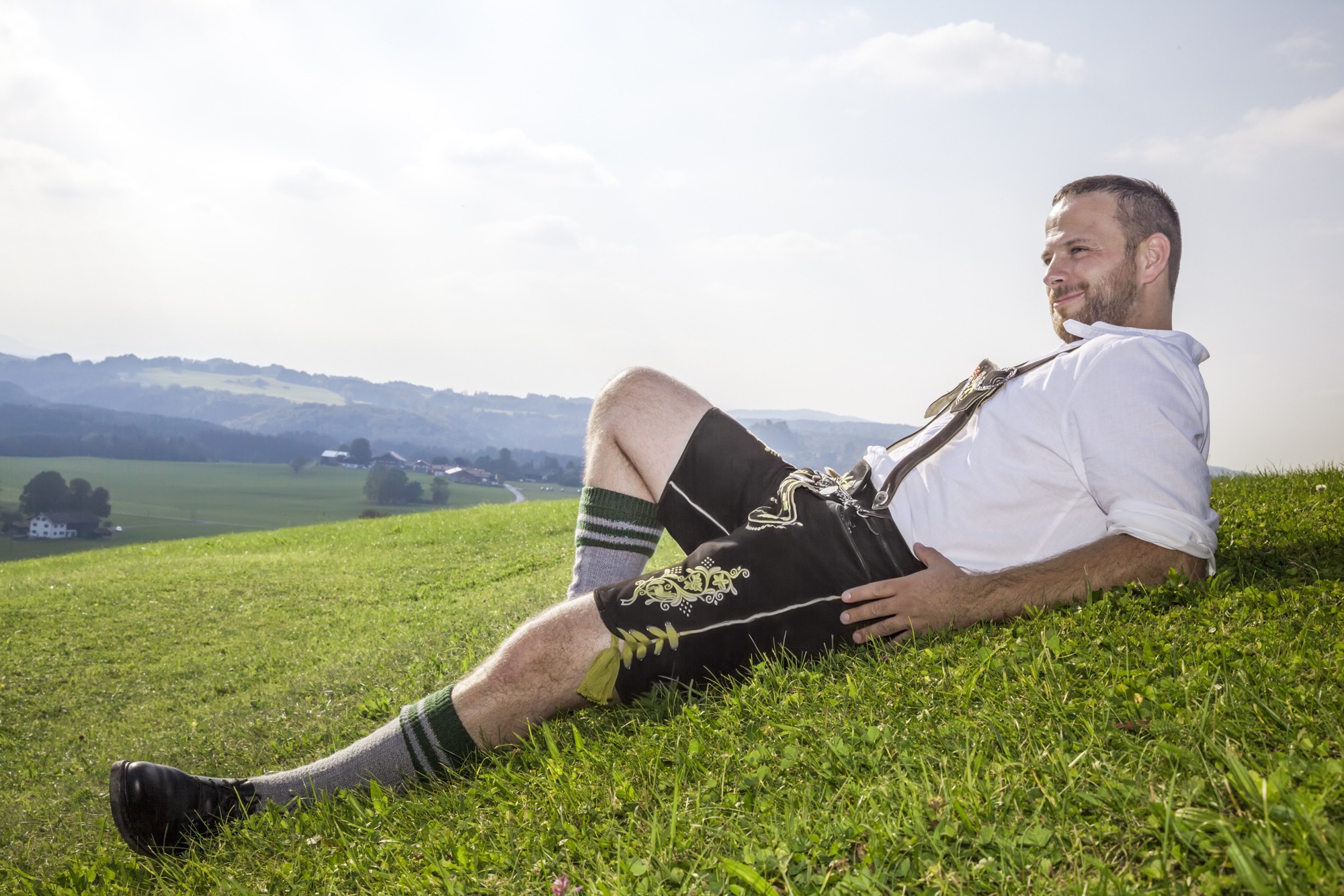 Verschmutzte Lederhose wird gereinigt